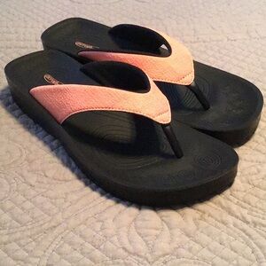 Aerothotic rubber flip flop thong sandals.
